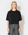 T-Shirt Cropped Marion da Donna Nera in Jersey Philippe Model