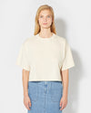 Women's T-Shirt in Jersey, Ecru Philippe Model - 2