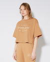 T-shirt cropped Marion da Donna Marrone in Jersey Philippe Model - 3