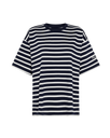 T-Shirt für Damen aus Baumwolle – Blau und Weiß Philippe Model