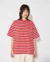 Women's T-Shirt in Cotton, Red White Philippe Model