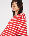 T-shirt en coton femme, rouge et blanc Philippe Model - 5