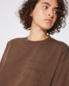 Women's T-Shirt in Jersey, Walnut Philippe Model - 5