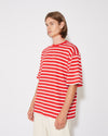 Men's T-Shirt in Cotton, Red White Philippe Model - 3