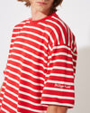 Camiseta de algodón para hombre - Rojo y blanco Philippe Model - 5