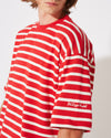 T-shirt en coton homme, rouge et blanc Philippe Model - 5