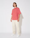 Men's T-Shirt in Cotton, Red White Philippe Model - 6