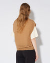 Women's Gilet in Mohair Wool, Khaki Philippe Model - 4