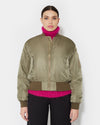 BOMBER JACKETS JERSEY WOMEN MILITARY GREEN Philippe Model