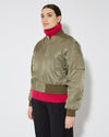 BOMBER JACKETS JERSEY WOMEN MILITARY GREEN Philippe Model - 3