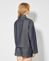 Women's Jacket in Denim And Leather, Blue Philippe Model - 4