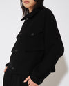 Jacke für Damen aus Wolle – Schwarz Philippe Model - 5