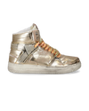 Women's La Grande High-Top Sneakers in Leather, Platinum Philippe Model - 1