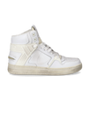 Women's La Grande High-Top Sneakers in Leather, White Philippe Model