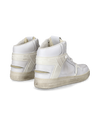 Women's La Grande High-Top Sneakers in Leather, White Philippe Model - 3