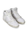 Men's La Grande High-Top Sneakers in Leather, White Philippe Model - 2