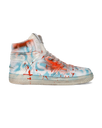 Sneakers Streetwear La Grande Men, Leather - Blanc Azul Rouge Philippe Model