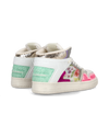 Women’s mid La Grande sneaker - white and fuchsia Philippe Model - 3