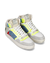 Men’s mid La Grande sneaker - white and light blue Philippe Model