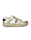 Flache Lyon Sneakers für Damen – Weiß & Gold Philippe Model