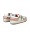 Flache Lyon Sneakers für Damen aus recyceltem Leder – Weiß und Pink Philippe Model - 3