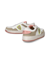 Flache Lyon Sneakers für Damen aus recyceltem Leder – Weiß und Pink Philippe Model - 6