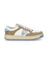 Sneakers Streetwear Lyon Women Recycled Leather Light Blue White Philippe Model