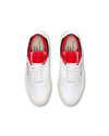 Flache Lyon Sneakers für Herren aus recyceltem Leder – Weiß und Rot Philippe Model - 4