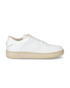 Men's Lyon Low-Top Sneakers in Recycled Leather, White Philippe Model