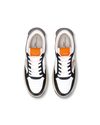Sneaker streetwear Lyon da uomo in pelle riciclata - Nero e arancione Philippe Model - 4