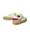 Flache Lyon Sneakers für Herren aus recyceltem Leder – Weiß, Gelb und Rot Philippe Model - 6