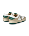 Flache Lyon Sneakers für Herren aus recyceltem Leder – Weiß und Grün Philippe Model - 3