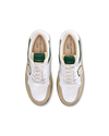 Flache Lyon Sneakers für Herren aus recyceltem Leder – Weiß und Grün Philippe Model - 4