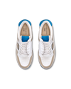 Flache Lyon Sneakers für Herren aus recyceltem Leder – Blau und Weiß Philippe Model - 4