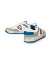 Flache Lyon Sneakers für Herren aus recyceltem Leder – Blau und Weiß Philippe Model - 6