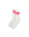 Chaussettes Antoine en coton, blanc et fuchsia Philippe Model - 1