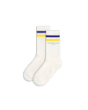 Chaussette Antoine in Cotton, White Yellow Purple Philippe Model