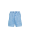 Men's Bermuda in Denim And Leather, Light Blue Philippe Model