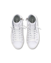 Women's Paris Haute Sneakers in Leather, White Philippe Model - 4