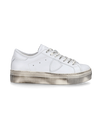 Junior Paris Haute Low-Top Sneakers in Leather, White Philippe Model