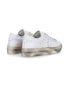 Junior Paris Haute Low-Top Sneakers in Leather, White Philippe Model - 3