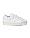 Women's Paris Haute Low-Top Sneakers in Leather, White Philippe Model - 1