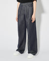 Women's Trousers in Denim And Leather, Blue Philippe Model - 3