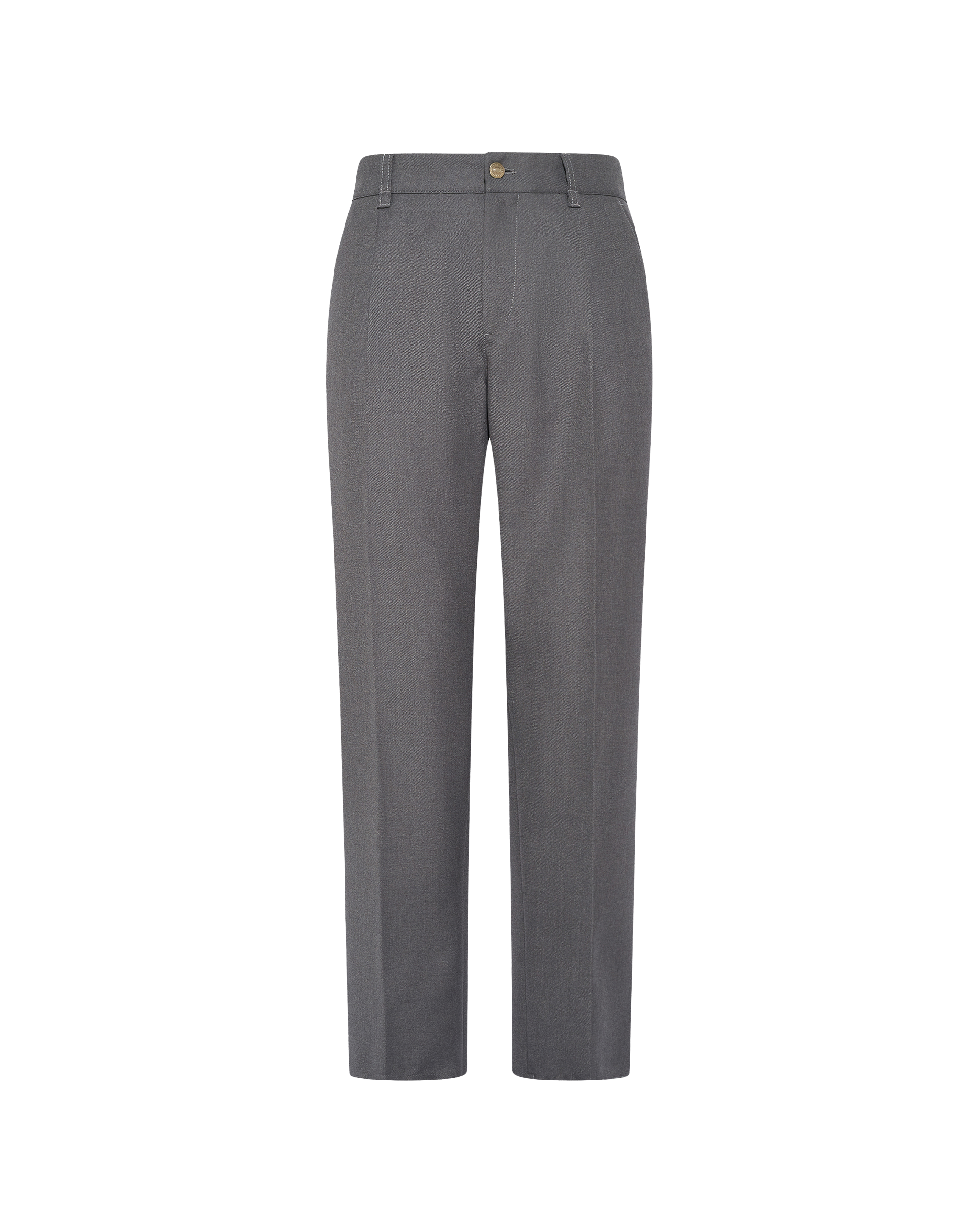 Men's Grey Deluxe Wool & Silk Trousers