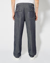 Men's Trousers in Denim And Leather, Blue Philippe Model - 4
