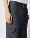 Men's Trousers in Denim And Leather, Blue Philippe Model - 5