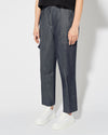 Women's Trousers in Denim And Leather, Blue Philippe Model - 3