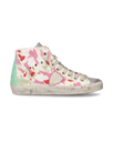 Sneaker alte Prsx High donna - verde e fucsia Philippe Model