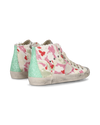 Baskets montantes femme Prsx High - vert et fuchsia Philippe Model - 3