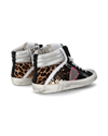 Women's Prsx Sneakers in Leather And Paillettes Details, Bronze Philippe Model - 3